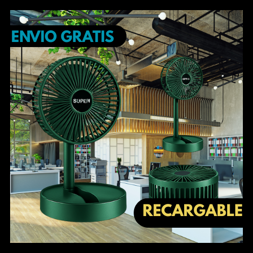 Mini Ventilador Plegable Telescópico Recargable 3-en-1™